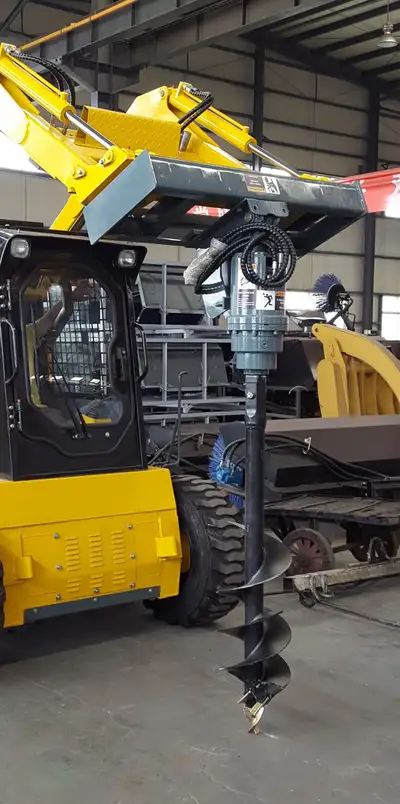 NEW SKID STEER AUGER POST HOLE DIGGER 9″ & 12″ DRILL, View more