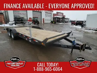 Welcome to Factory Outlet Trailers! NEW 7x20ft Equipment Trailer from Canada Trailers - (2) 3,500 lb...