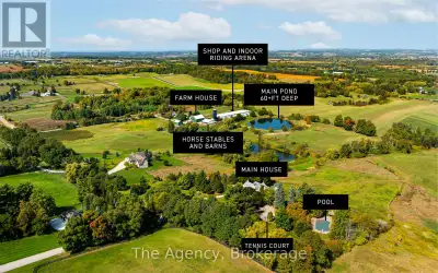 Set on 97 acres in the rolling hills of King Township, this exceptional country property offers brea...