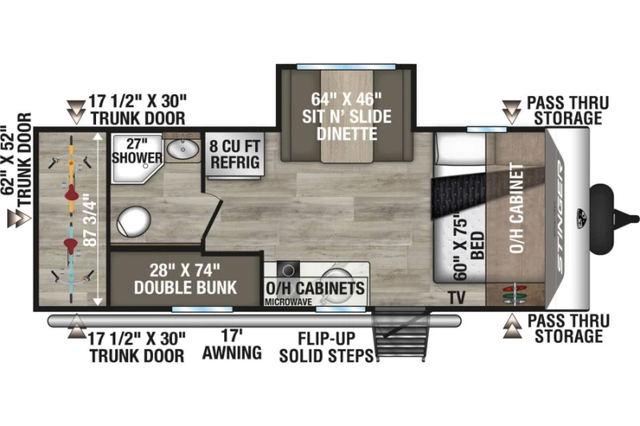 2026 VENTURE SPORTTREK STINGER 222VUD in Travel Trailers & Campers in Kelowna - Image 3