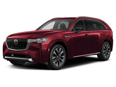 The 2026 Mazda CX-90 PHEV Signature in a striking red hue, equipped with AWD, offers an exceptional...