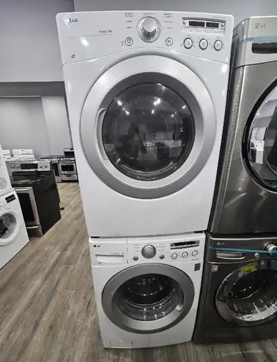 CAN DELIVER LG 27" White Frontload Stackable Washer Dryer Set, View more