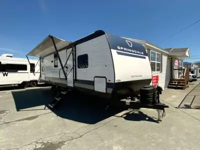Keystone Springdale travel trailer 2620BHS highlights: Front Private Bedroom Exterior Storage with R...