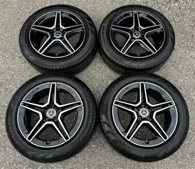 Wheels: Two-Tone Black AMG 19 Inch OEM Fitment: GLC 300 / GLC 350e (Coupe & SUV) Quantity: 4 Tires:...
