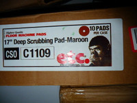 C1103 & C1109: 17” Deep Scrubbing & Stripping Pads + 3M 5100
