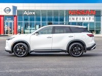 2025 INFINITI QX60 LUXE BLACK EDITION | NO NEW CAR FEES | DEALER SERVICE DEMO | Majestic White/Black... (image 2)