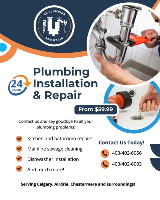AFFORDABLE PLUMBING CLOGS & DRAIN  SERVICES| Calgary/ Airdrie62863221372801127