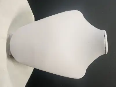 Small White Necklace/Jewelry display, soft leather like texture. Easy to clean. Base 4x4" Width 8" x...