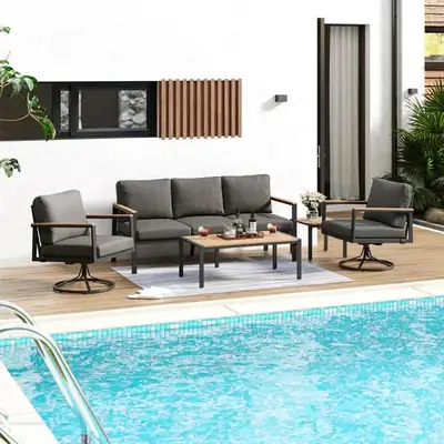 Brand New 5pcs  Patio Furniture with Swivel Chair Special $999, View more