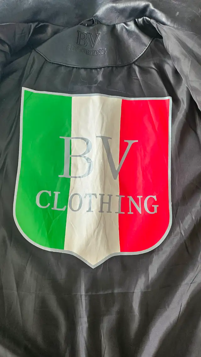 BV Clothing  Mens Leather Jacket Made in Italy Large NEW w/tags!63234962706945124