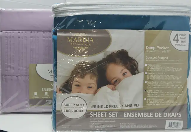Brand New 6-Piece  Quality Deep Pocket Bed Sheet; King & Queen in Bedding in City of Toronto - Image 4