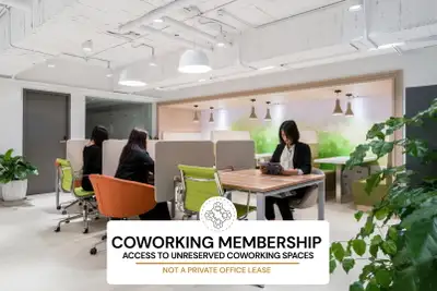 This offer includes access to unreserved coworking spaces. This coworking membership gives you acces...