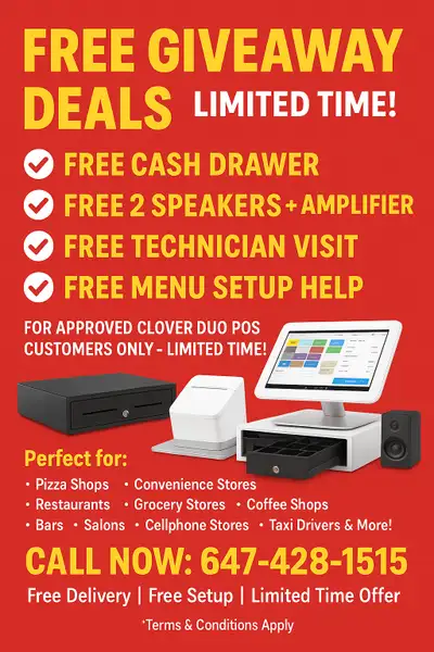 Signup for Clover POS with FREE Speaker, Cash Drawer 6474281515, View more