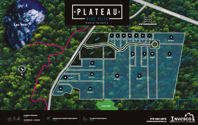 Terrains à vendre nouveau projet Le Plateau Morin-Heights dans Terrains à vendre  à Laurentides