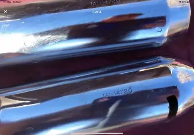 1976 1977 1978 1979 Yamaha RD400 1A1 Mufflers #I $420CAD set #II $570CAD set Solid with possible scr...