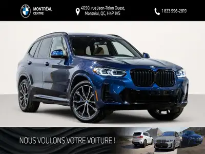 Ce superbe BMW X3 xDrive30i d'occasion, provenant d'un seul propriétaire ayant effectué l'entretien...