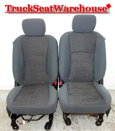 call or text 905-259-8027 or email truckseatwarehouse@gmail.com Grey cloth front seats from a 2015 D...