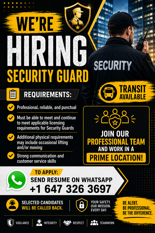 Security Guards | Needed Urgently