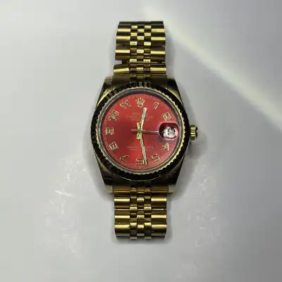 Rolex Datejust Clone Gold with Red Dial, View more