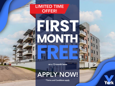 LIMITED TIME OFFER VALID UNTIL FEBRUARY 2026 FIRST MONTH RENT FREE on a 13month lease! Terms and con...