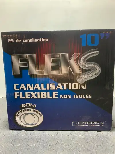Flexs 10" 25' Flexible Air Duct (non-insulated), View more