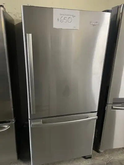 Réfrigérateur stainless 30'' congélateur en bas Whirlpool, View more