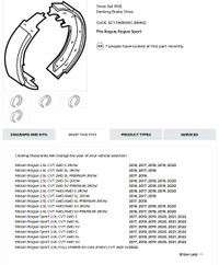 Parking Brake Shoe Rogue