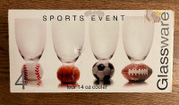 Sports Event Glassware Set (New in Box)