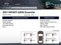 The 2021 INFINITI QX50 Essential is a premium-mid-level trim that elevates the compact luxury SUV ex... (image 1)