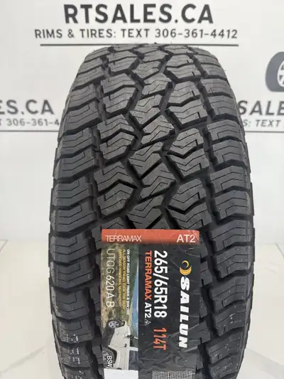 SET OF FOUR 265/65/18 Sailun TERRAMAX 3PMS AT2 All Weather Tires - Load Index (114): Each tire can s...