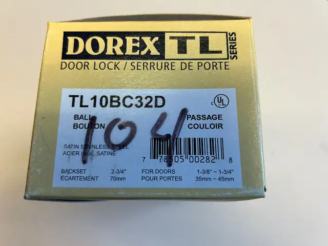 Poignée de porte en acier inox, satiné in Hardware, Nails & Screws in Drummondville - Image 5