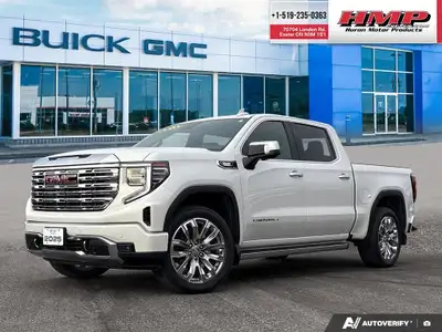 PRE-OWNED 2025 GMC SIERRA 1500 DENALI IN WHITE FROST TRICOAT! [Clean vehicle history – 1-Owner – Low...