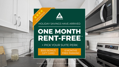 Building Features | HOLIDAY SAVINGS: Get Your First Month Free + Pick Your Suite Perk! | OPEN HOUSE:...