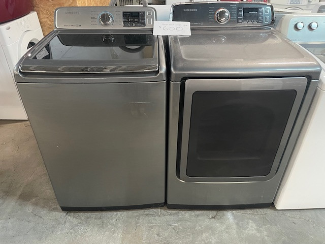 Laveuse sécheuse top load grises Samsung dans Laveuses et sécheuses  à Ville de Montréal