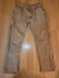 Carhartt double knee B01 Brown/Black carpenter pants 36x32