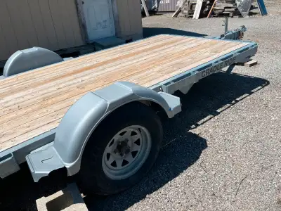 single axel galvanized pressure treated wood trailer, 6 ' X 12' located at 15990 highway 12 Sunderla...