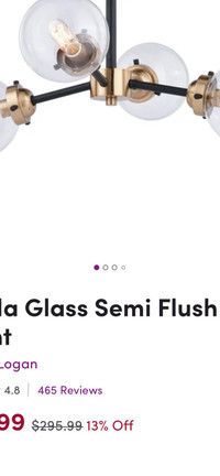 Badilla Glass Semi Flush Mount