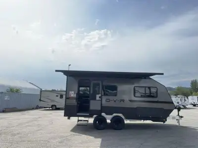 inTech RV O-V-R travel trailer Expedition highlights: Front Queen Bed Wet Bath 10 Cu. Ft. 12V Refrig...