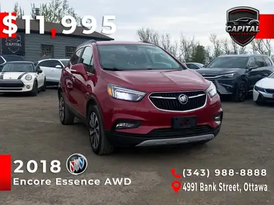 STYLE. COMFORT. ALL-WEATHER CONFIDENCE! 2018 Buick Encore Essence AWD Premium Compact SUV Exterior:...