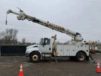 2014 International Altec DM47B-TR Boom Truck Digger Derrick