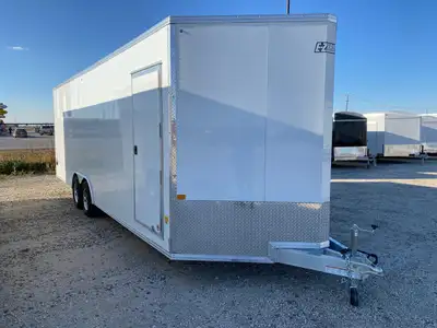 8.5 x 24’ Alcom E-Z Hauler, rear ramp door, 2 5200 lb leaf spring, GVWR 9900lbs, empty weight 3250 l...