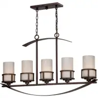 Quoizel KY540IN Kyle 5-Light Kitchen Island in Iron Gate Finish,