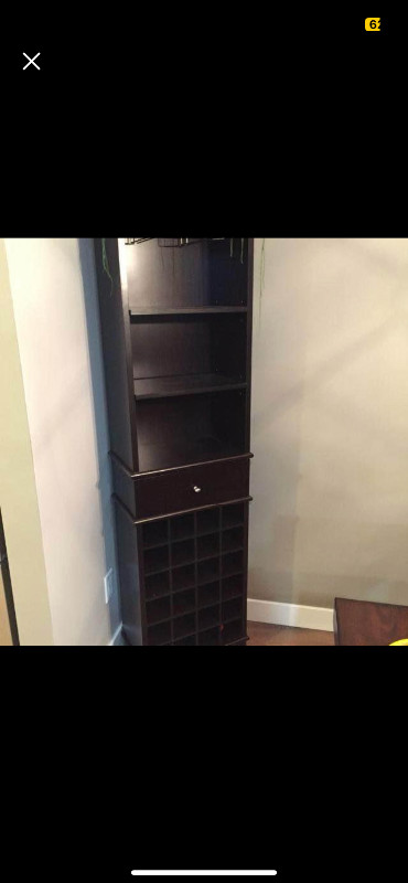 EUC wine cabinet from The Brick (espresso brown) in Hutches & Display Cabinets in Mississauga / Peel Region - Image 3