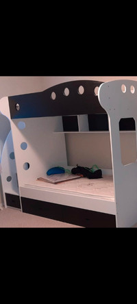Bunk Bed with Storage ( Twin + Twin)