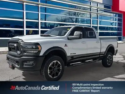 Clean Carfax, Very Well Maintained, Bright White 2024 Ram 2500 Rebel 4X4, 6-Speed Automatic with The...