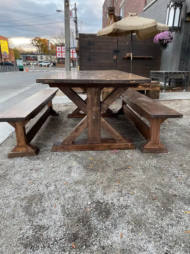 X frame Farmhouse Harvest table BIG SAVINGS! in Dining Tables & Sets in City of Toronto - Image 4