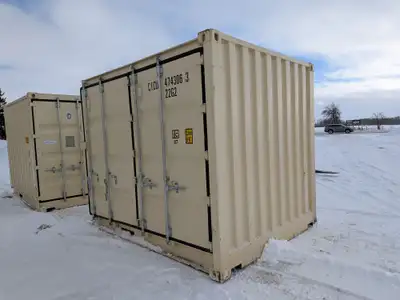 8x10ft Container with Door on the 10ft side that opens the side completely with a bi folding door. C...