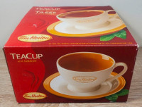 Tim Hortons Tea Cup And Saucer New In Original Box (Collector's)