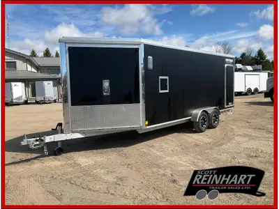 2020 Triton 7x18 Plus V-Nose PR187 All Aluminum Snowmobile Trailer 6000LB GVWR, 2 3000LB Torsion Axl...