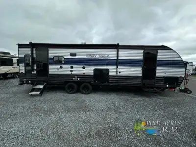 Forest River Cherokee Grey Wolf travel trailer 26MK highlights: Dual Entry Fireplace Lounge Chairs L...